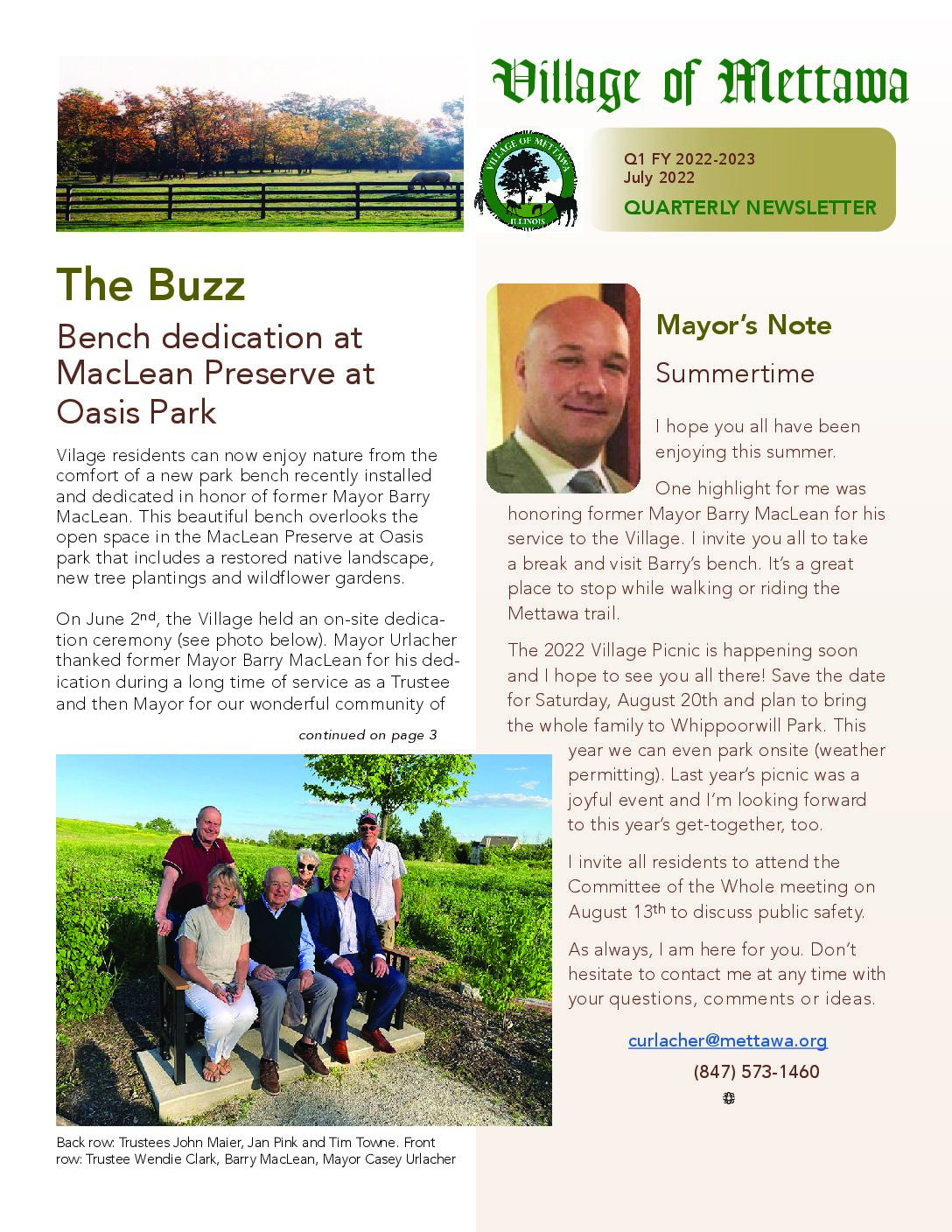 Read more about the article 2022-2023 Q1 Village Newsletter