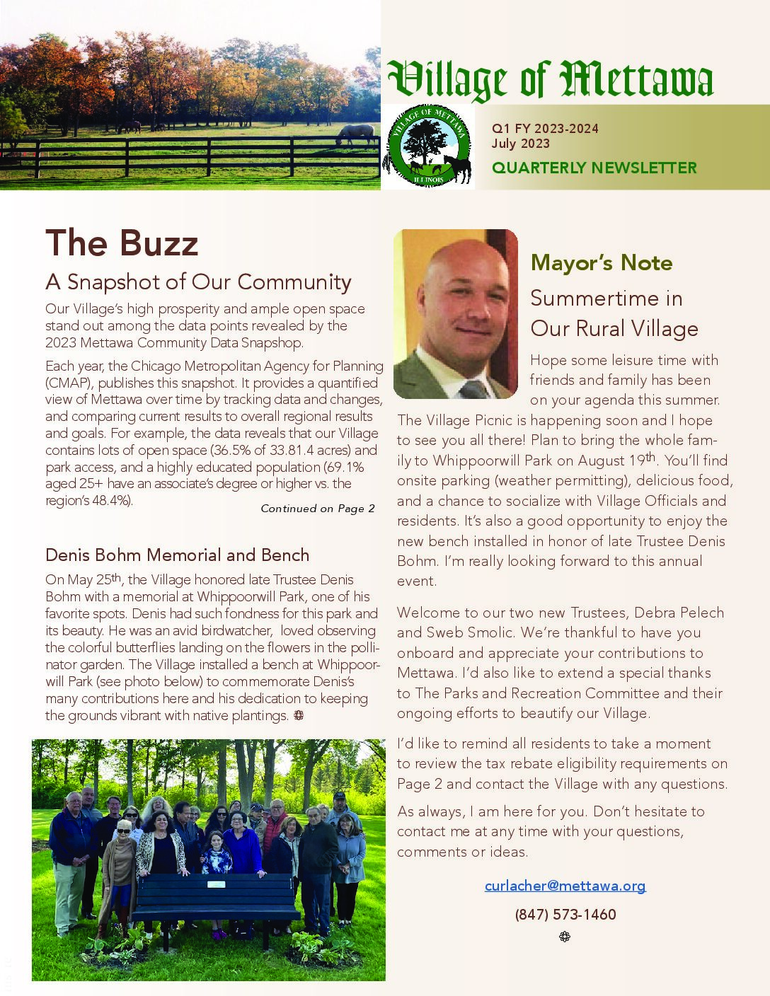Read more about the article 2023-2024 Q1 Village Newsletter