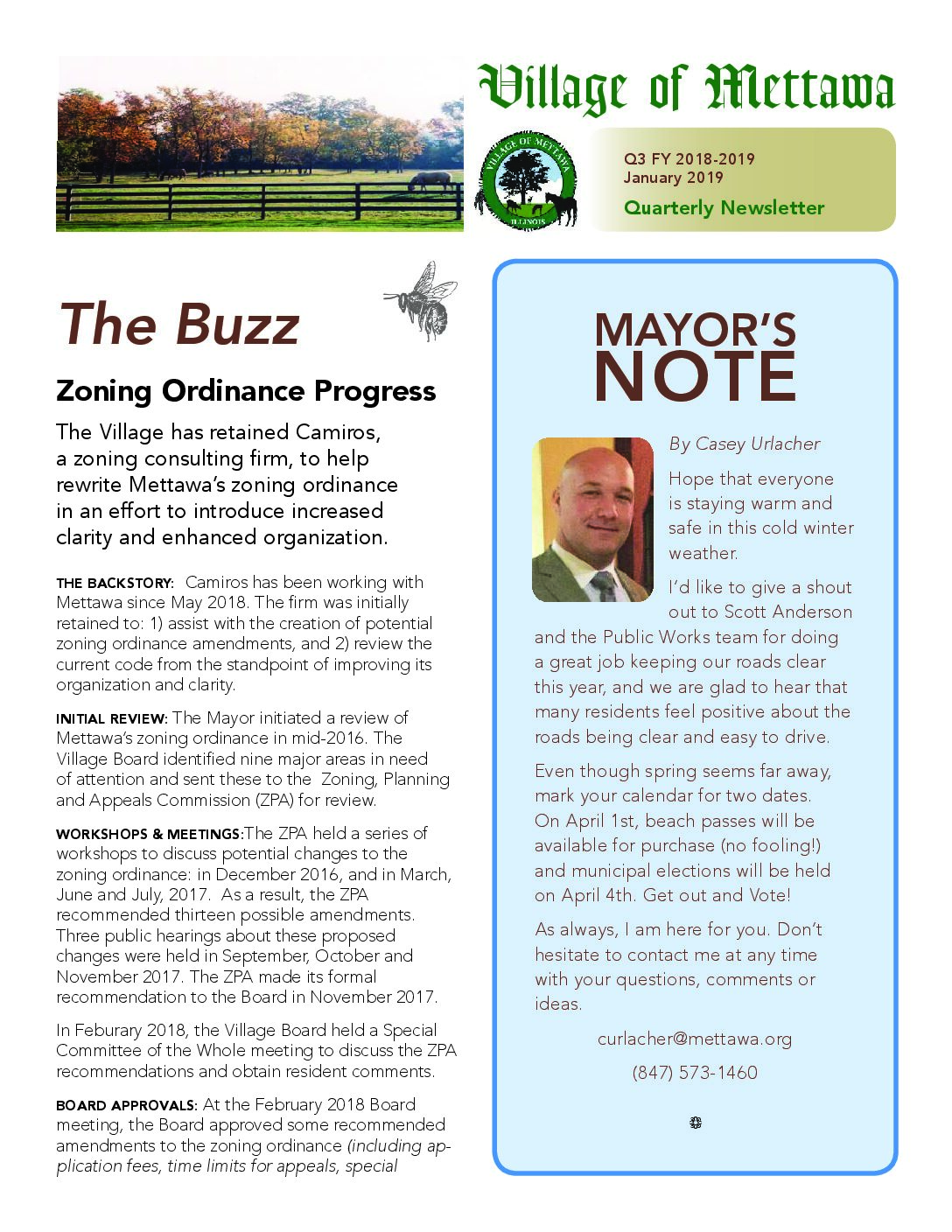Read more about the article 2018-2019 Q3 Village Newsletter