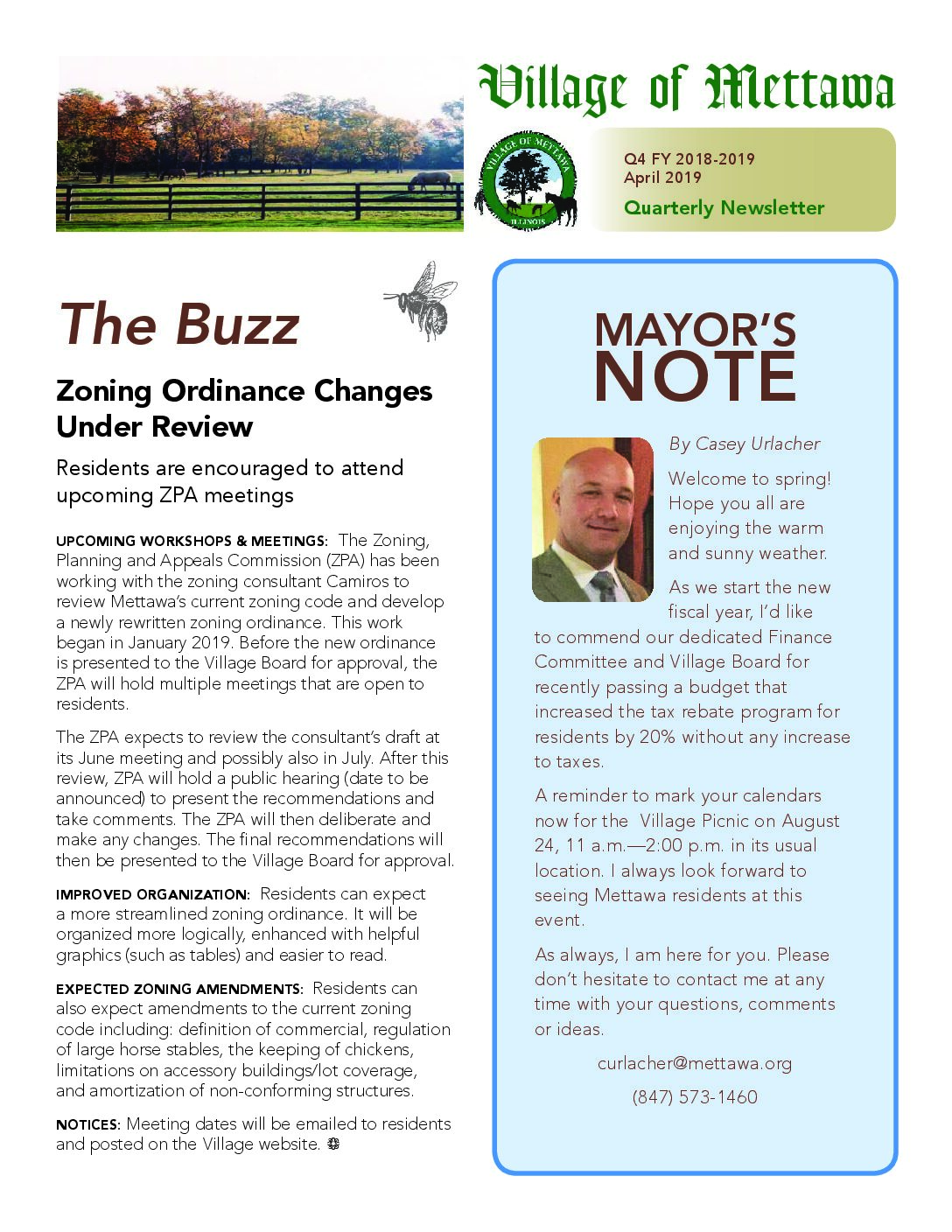 Read more about the article 2018-2019 Q4 Village Newsletter