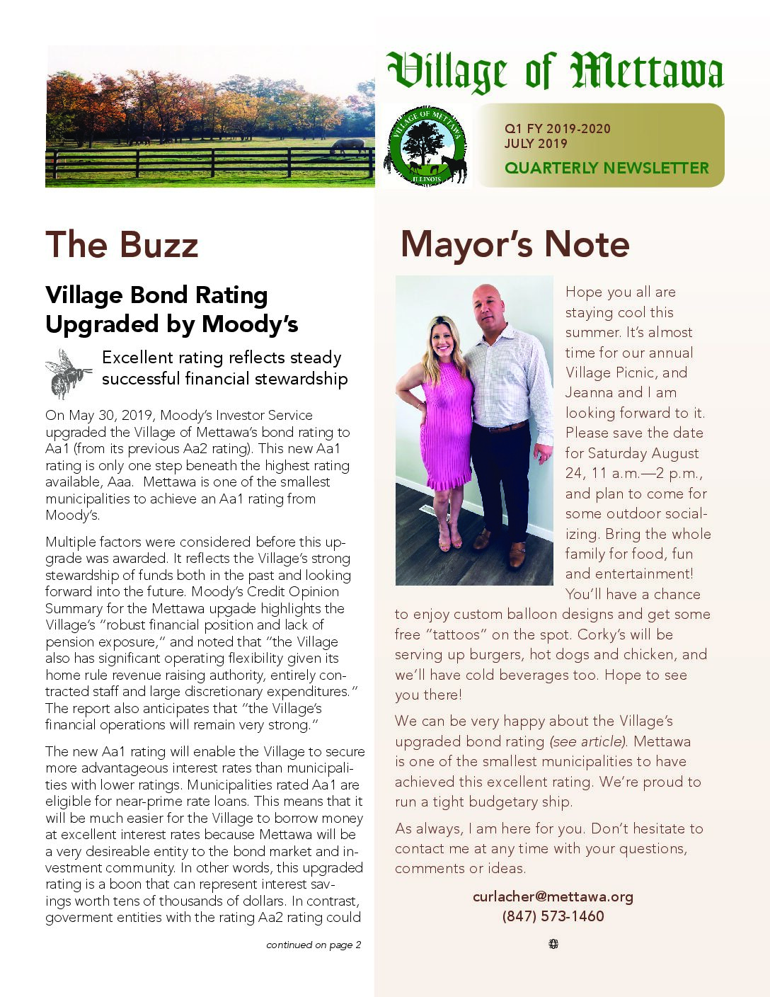 Read more about the article 2019-2020 Q1 Village Newsletter