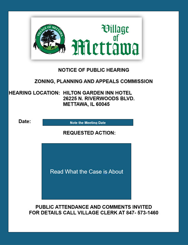 Public Hearing Sign