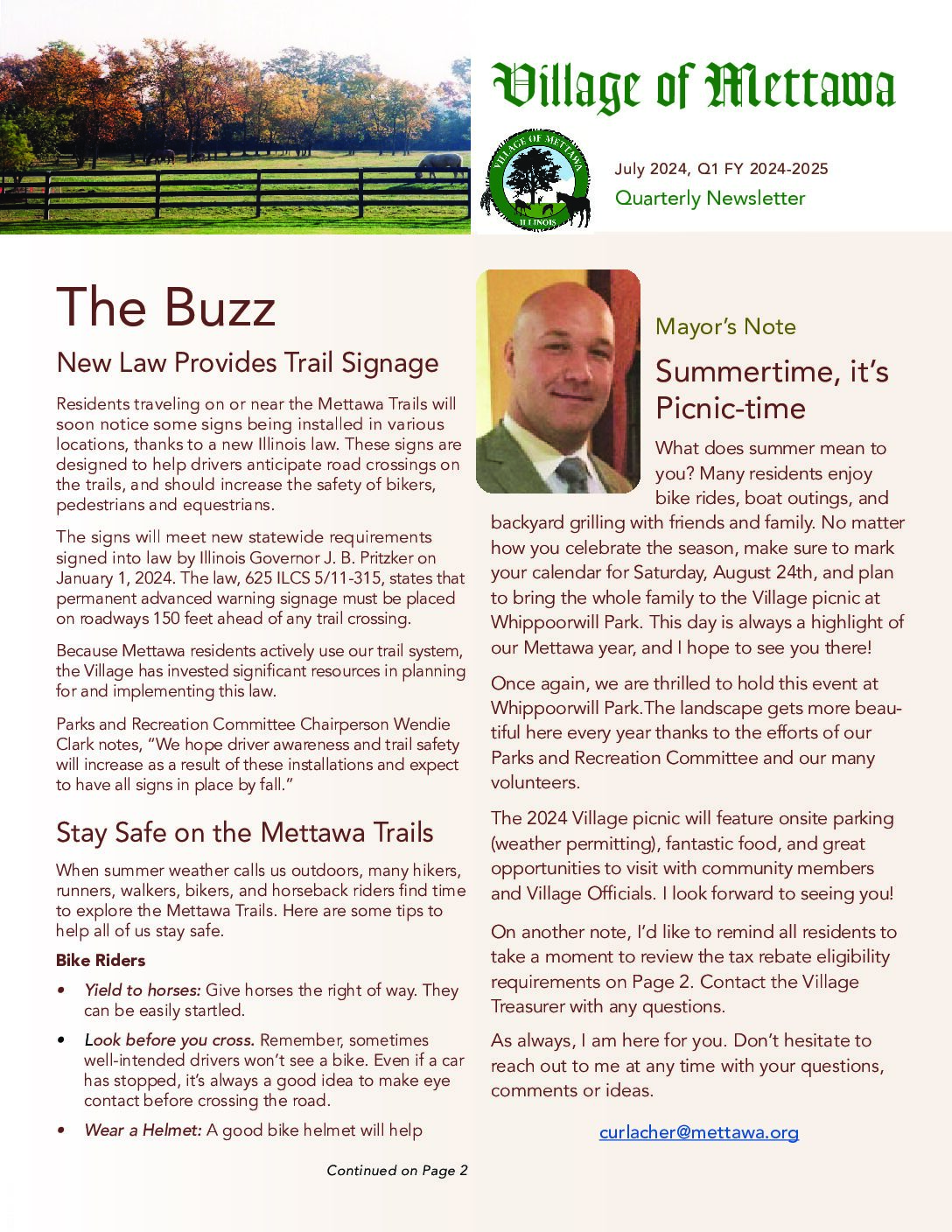 Read more about the article 2024-2025 Q1 Village Newsletter