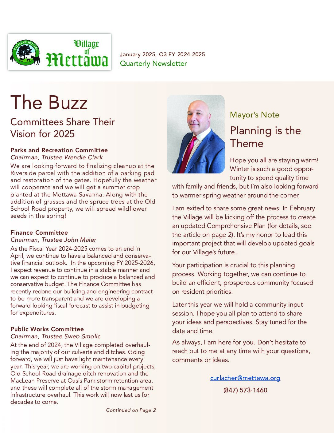 Read more about the article 2024-2025 Q3 Village Newsletter