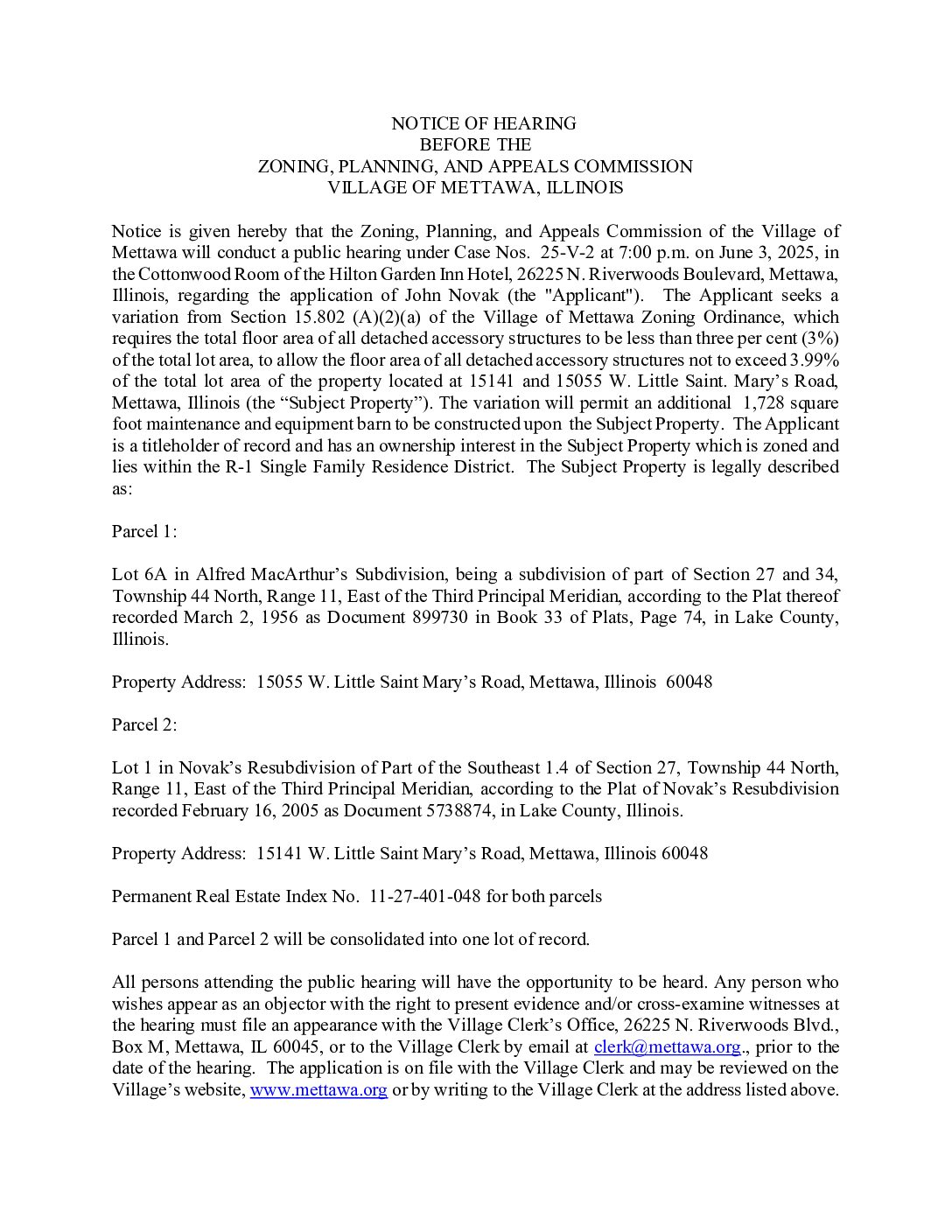 Read more about the article 2025-06-03 Public Hearing Notice