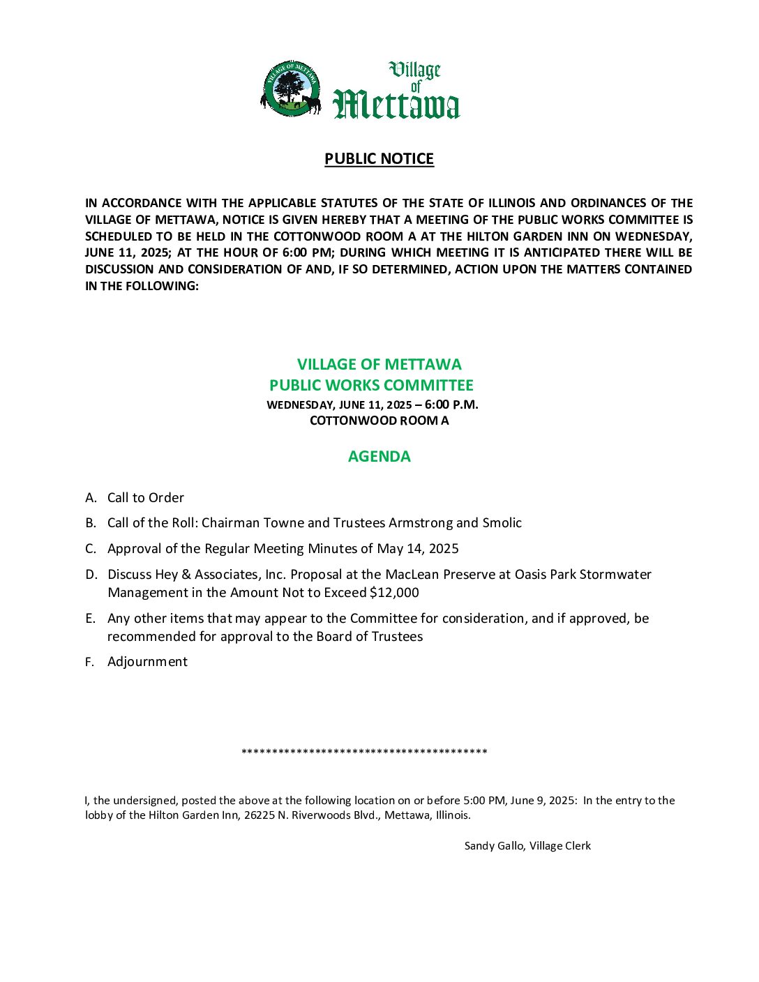 Read more about the article 2025-06-11 Public Works Committee Agenda