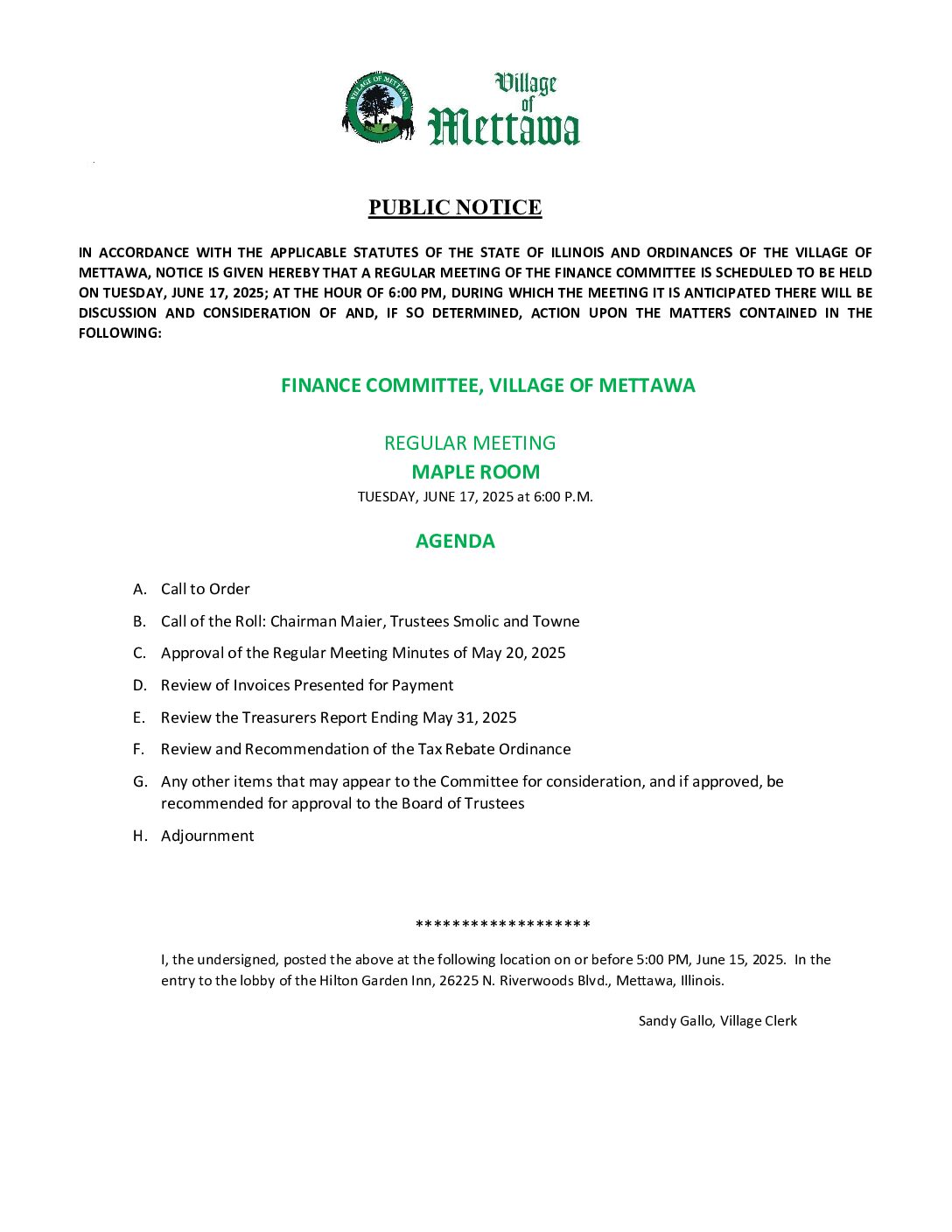 Read more about the article 2025-06-17 Finance Committee Agenda