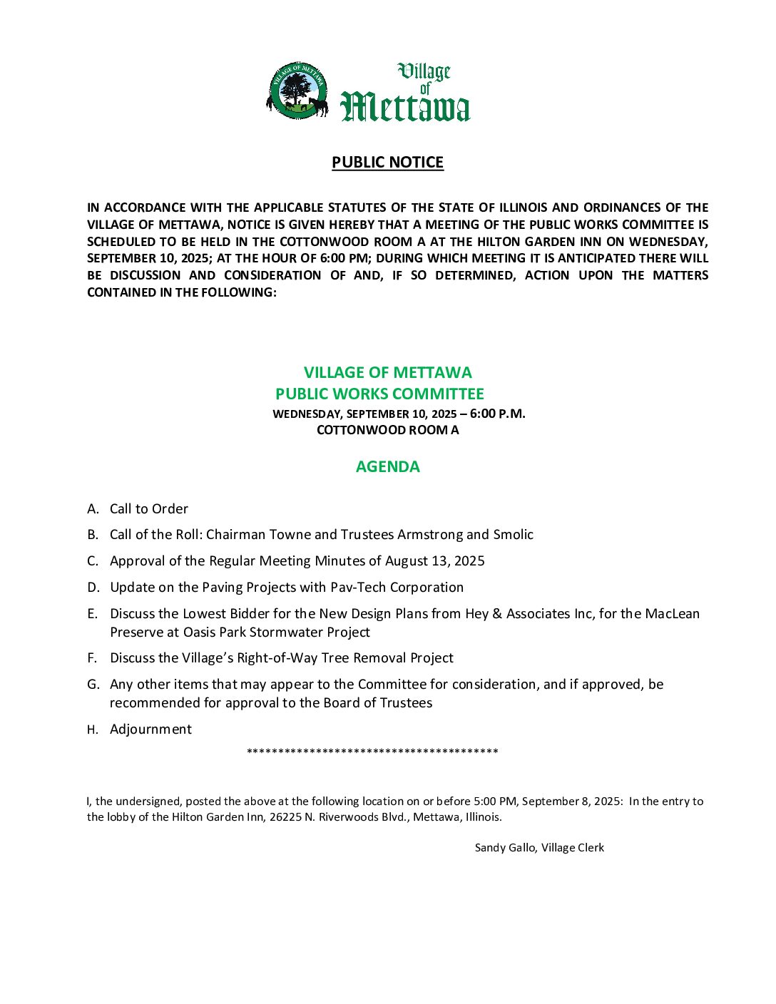 Read more about the article 2025-09-10 Public Works Committee Agenda
