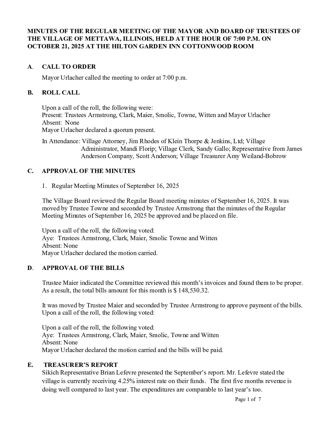 Read more about the article 2025-10-21Regular Board Meeting Minutes