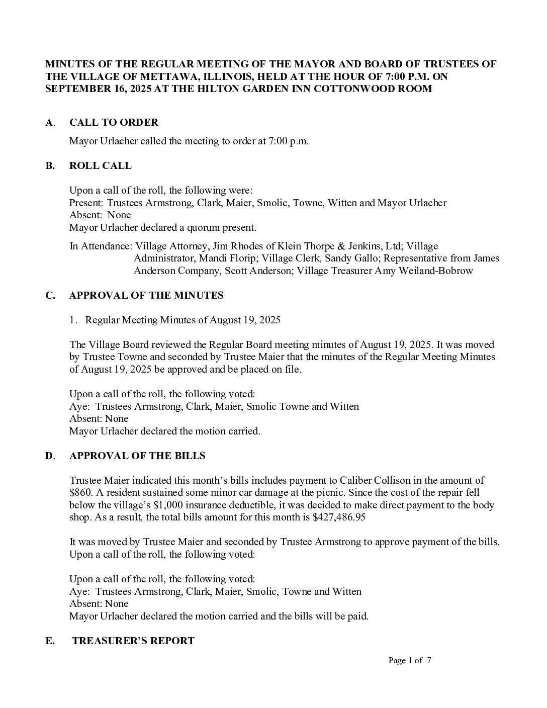 Read more about the article 2025-09-16 Regular Board Meeting Minutes