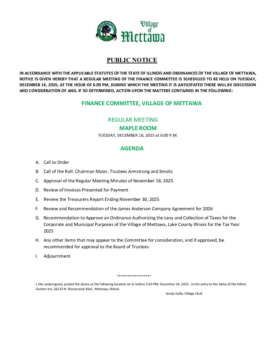 Read more about the article 2025-12-16 Finance Committee Agenda