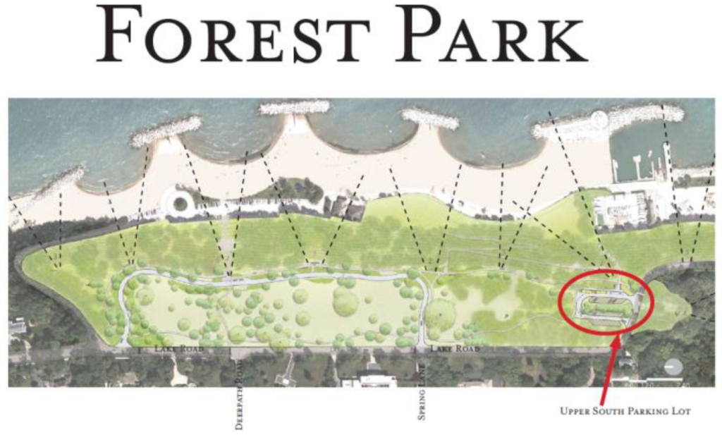 Map of North Beach Upper South Parking Lot 